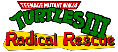 Teenage Mutant Ninja Turtles III Radical Rescue logo for GameBoy